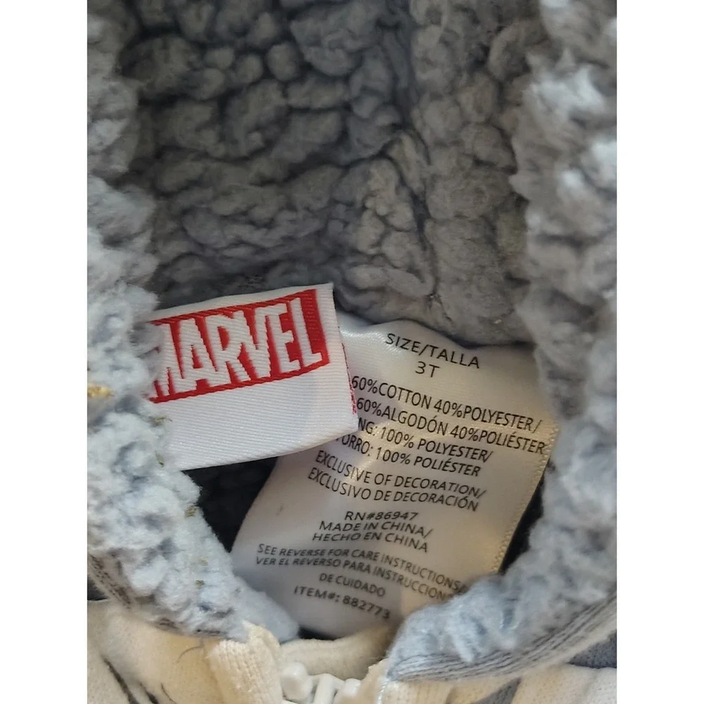 Toddler Marvel Hoodie Jacket Lot 2 Size 3T Spider-Man Avengers Zip Up Boys